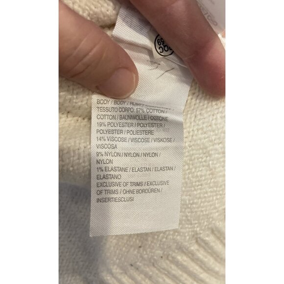 Denim & Co 3X Petite Jacquard Long Sleeve Open Front Cardigan Natural Aztec NEW - Picture 8 of 9